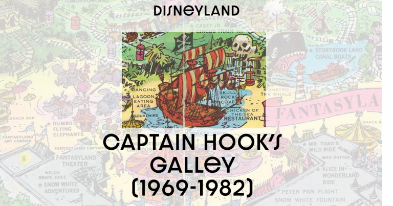 Map showing Captain Hook's Galley in Disneyland's Fantasyland