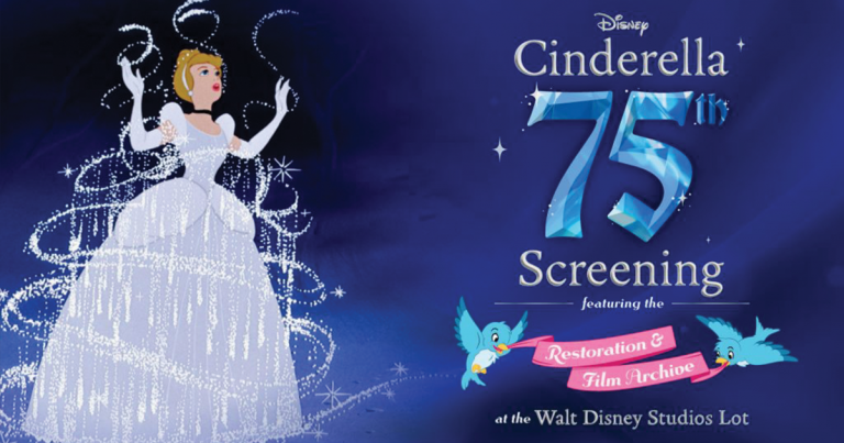 D23 75th Anniversary Cinderella screening at Walt Disney Studios lot.
