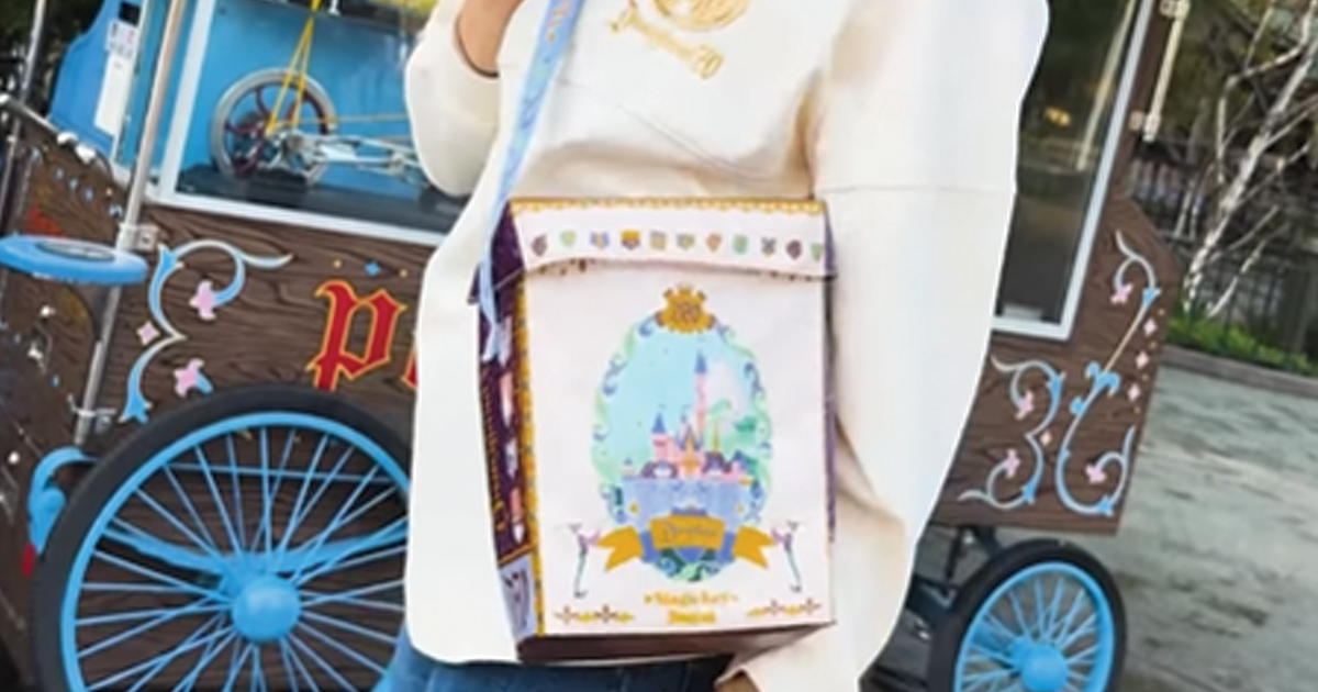 Disneyland 70th Anniversary insulated popcorn bag and drink tote.