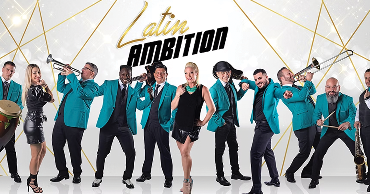 Latin Ambition band performing at Epcot Garden Rocks.